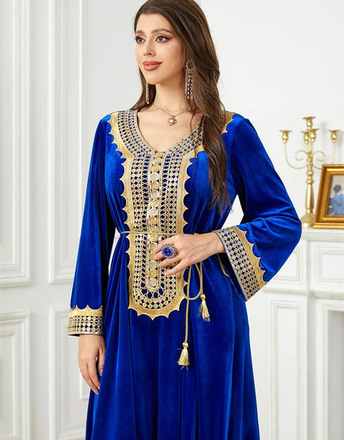 Timeless Comfort Meets Elegance: Embroidered Velvet Abaya