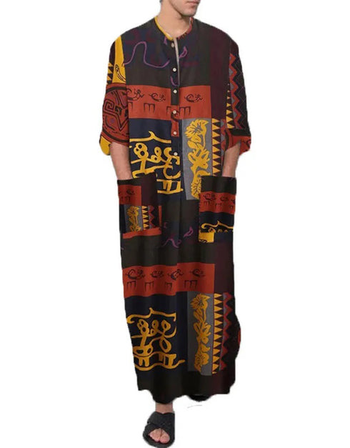 Embrace Arabian Nights: Flowing Striped Robes for the Modern Sheik