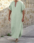 Summer Breeze Thobe: Short Sleeve Kaftan for Casual Muslim Style
