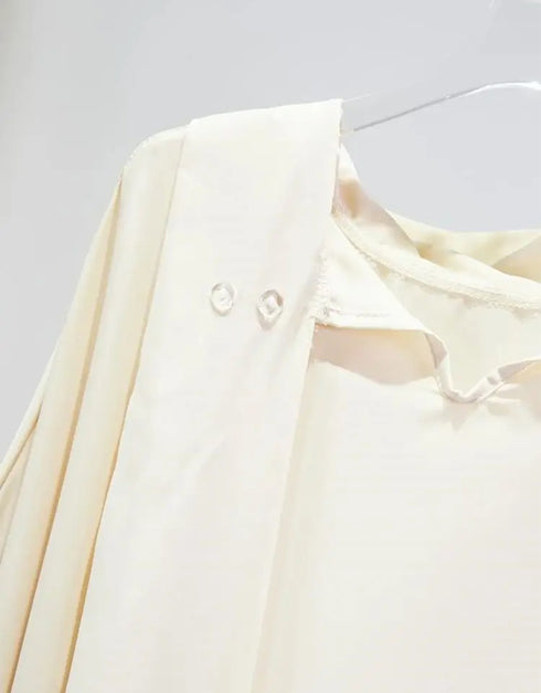 Timeless Grace: Tassel-Detailed Abaya for Effortless Elegance