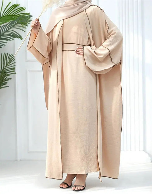 Eid Elegance: Ramadan Abaya 2-Piece Set with Hijab, Perfect Muslim Ensemble for the Joyous Occasion