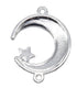 Islamic Elegance Unveiled: 6-Piece Collection of Silver Allah Charms, Muslim Crescent Moon Connectors - Perfect Accessories for Exquisite Islamic Jewelry