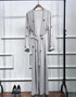 Sparkling Elegance: Diamond-Adorned Chiffon Abaya with Detachable Belt