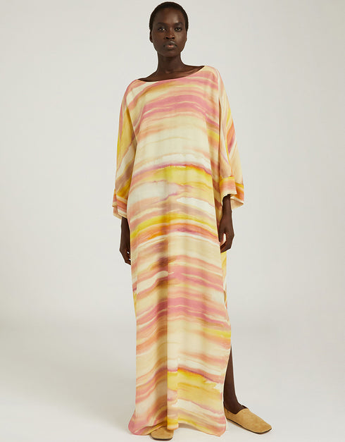 Cream Cotton Voil Maxi Dress
