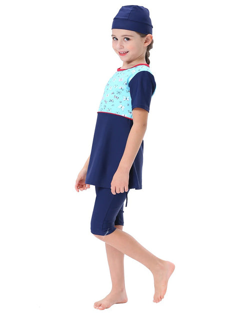 Young Elegance Afloat: 3-Piece Islamic Swim Set for Girls – Dive into Modesty with Muslim Swimwear, Perfect for Beach Adventures and Pool Days