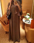 Flowing Elegance: Open Abaya Kimono, a Dubai-Turkey Fusion Kaftan for Muslim Women