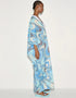 Sky Blue Cotton Blend Gown