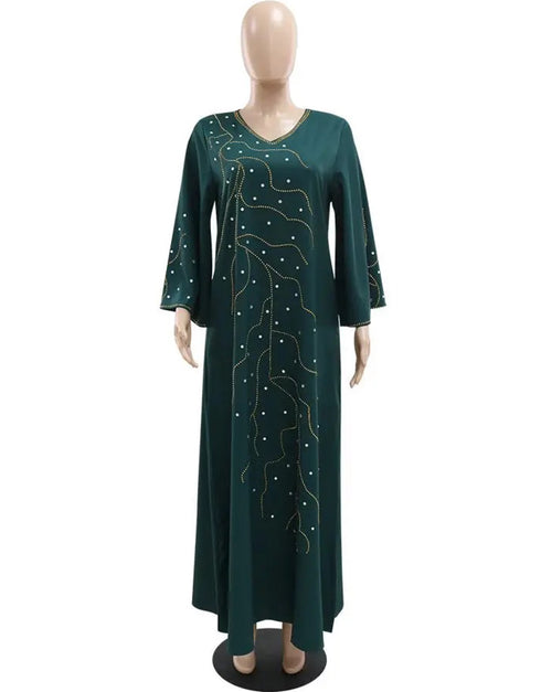 Sparkling Elegance: Diamond-Adorned Abaya for Everyday Comfort
