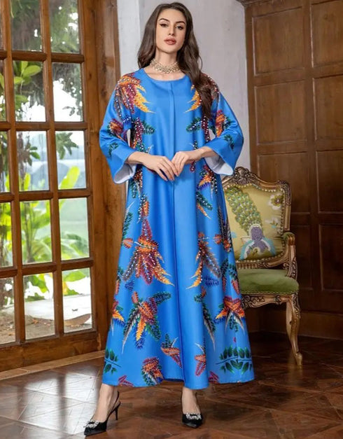 ffortless Sparkle: Diamond-Accented Abaya for Everyday Elegance