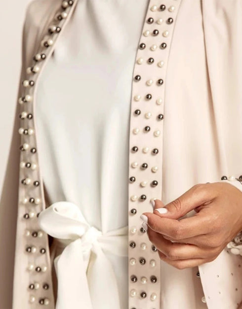 Modern Elegance: Beaded Abaya for Fashionable Comfort