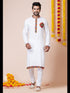 White Kurta Heavy Rayon Churidar