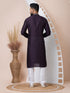 Violet Kurta Self Jacquard Churidar Closure View