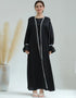 Elegant Ramadan Jalabiya Set: Open Kimono Abaya for Muslim Women's Clothing during the Holy Month