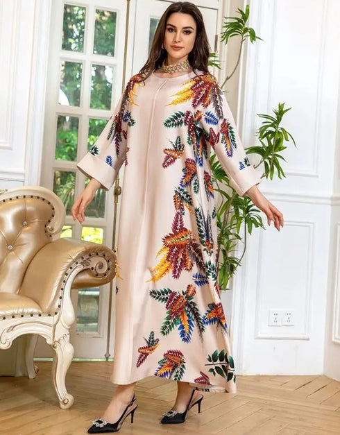 ffortless Sparkle: Diamond-Accented Abaya for Everyday Elegance