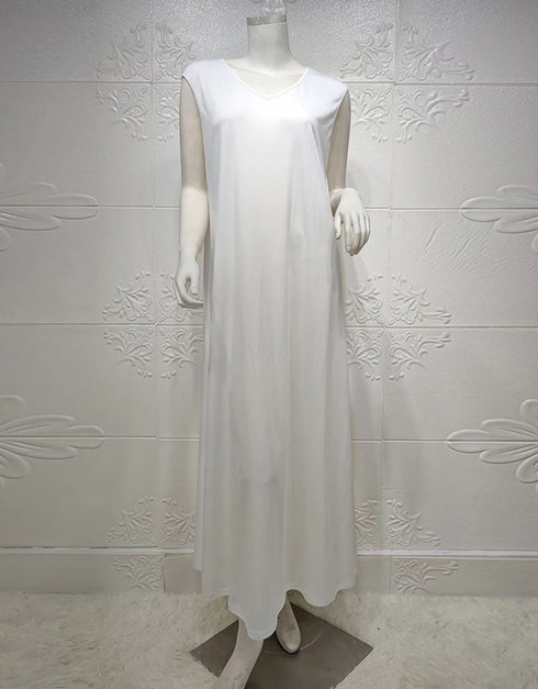 Pure Elegance: White Kaftan Abaya Set from Dubai and Turkey
