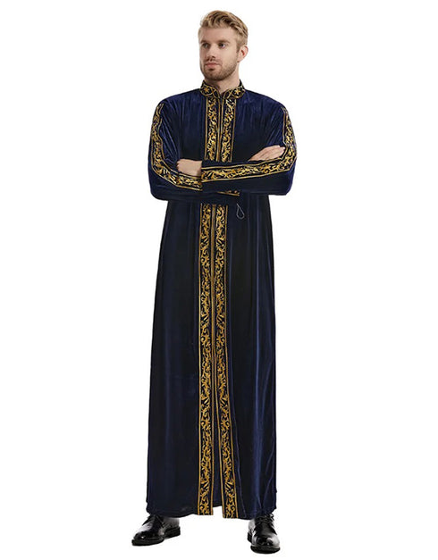 Elevate Your Style: Velvet-Infused Islamic Jubba Thobe, an Arabic Saudi Dress of Distinct Elegance