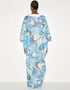 Sky Blue Cotton Blend Gown