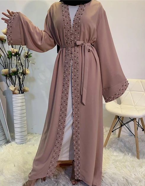 Modern Elegance: Beaded Abaya for Fashionable Comfort