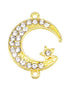 Islamic Elegance Unveiled: 6-Piece Collection of Silver Allah Charms, Muslim Crescent Moon Connectors - Perfect Accessories for Exquisite Islamic Jewelry