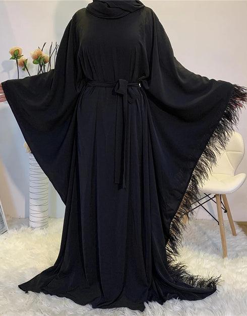 Dubai Delight: Femme Abaya Set from Turkey with Muslim Hijab Dress