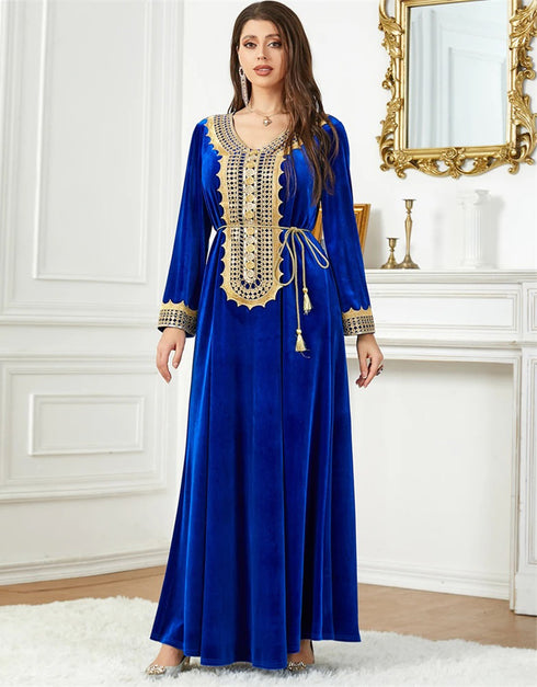 Timeless Comfort Meets Elegance: Embroidered Velvet Abaya