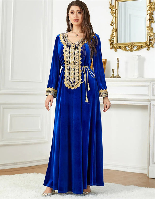 Timeless Comfort Meets Elegance: Embroidered Velvet Abaya
