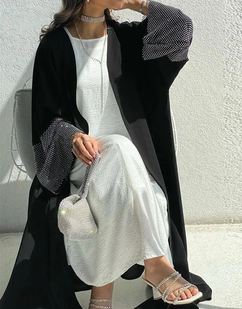 Classic Elegance with a Touch of Sparkle: Beaded Abaya for Everyday Style