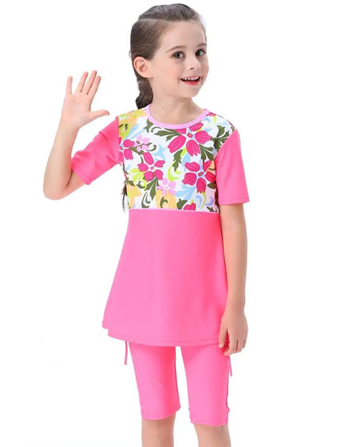 Young Elegance Afloat: 3-Piece Islamic Swim Set for Girls – Dive into Modesty with Muslim Swimwear, Perfect for Beach Adventures and Pool Days