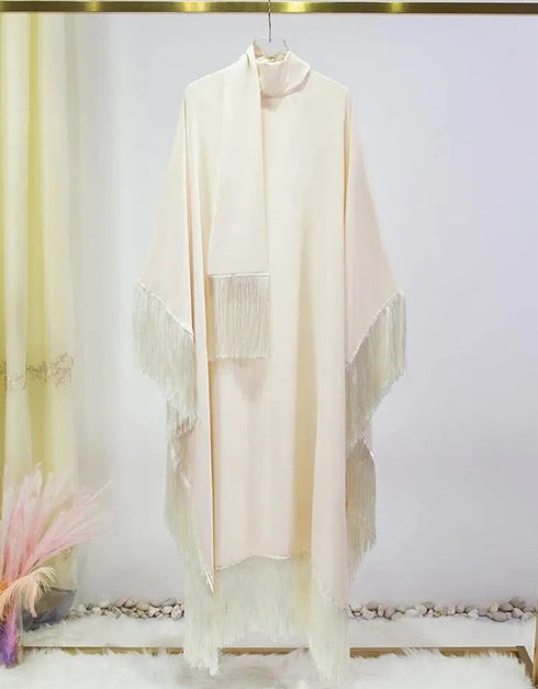 Timeless Grace: Tassel-Detailed Abaya for Effortless Elegance