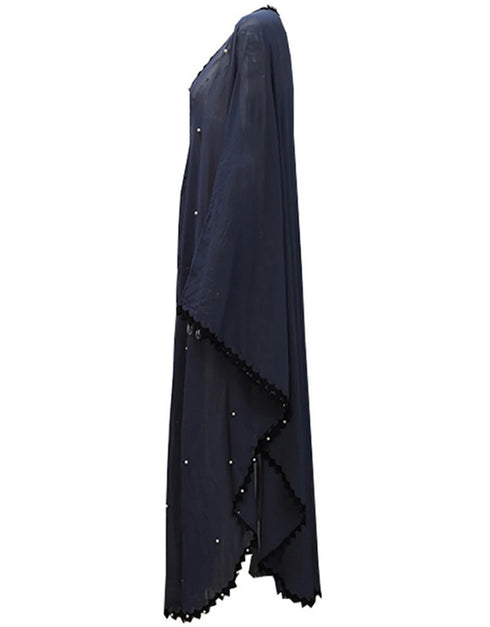 Layering Perfection: Detachable Lace Abaya Cardigan