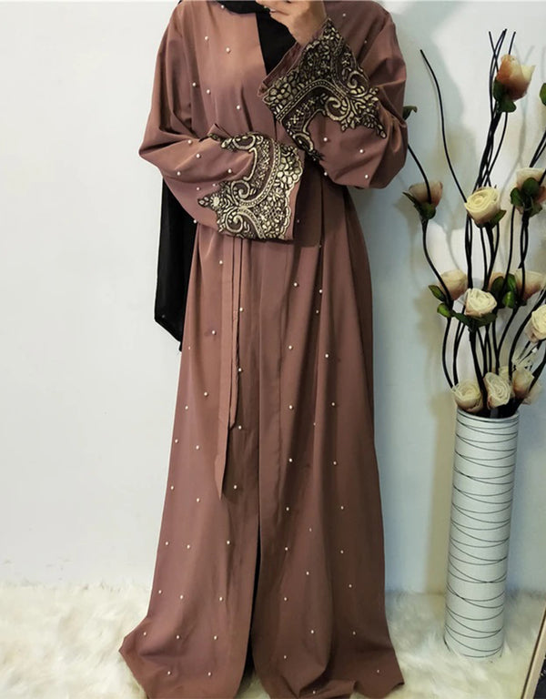 Timeless Beauty: Pearl-Adorned Abaya for Every Occasion