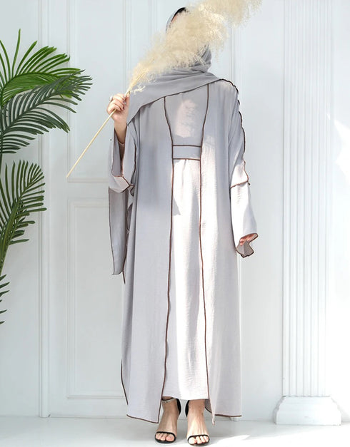 Eid Elegance: Ramadan Abaya 2-Piece Set with Hijab, Perfect Muslim Ensemble for the Joyous Occasion