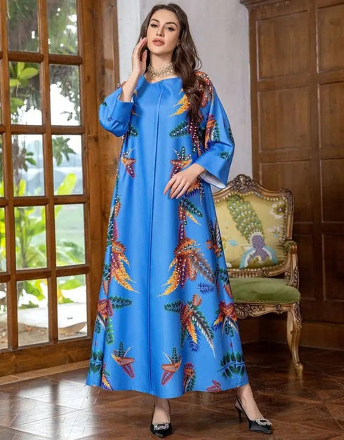 ffortless Sparkle: Diamond-Accented Abaya for Everyday Elegance