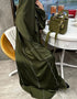 Eid Mubarak: Dubai Abaya Set with 3 Pieces for Women, Featuring Kaftan, Hijab, and Kimono