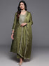 Green Viscose Chanderi Pant Suit Acy1010