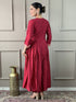 Maroon Viscose Chanderi Pant Suit Acy1012 Closure View