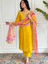 Yellow Viscose Chanderi Pant Suit Acy1013 Salwar Kameez