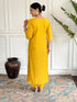 Yellow Viscose Chanderi Pant Suit Acy1014 Closure View