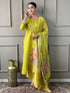 Green Viscose Chanderi Pant Suit Acy1015