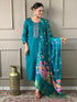 Blue Viscose Chanderi Pant Suit Acy1016 Salwar Kameez