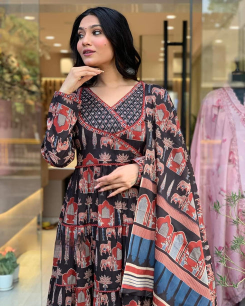 Black Cotton Pant Suit Acy1018 Back View