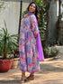 Purple Muslin Pant Suit Acy1022 Closure View