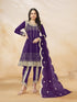Voilet Art Silk Patiyala Dress Acy1032 Back View
