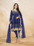 Blue Art Silk Patiyala Dress Acy1033 Back View
