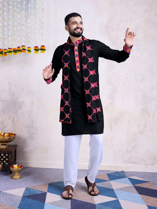 Black Kurta Rayon payjama