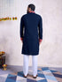 Nevy Blue Kurta Rayon payjama Closure View