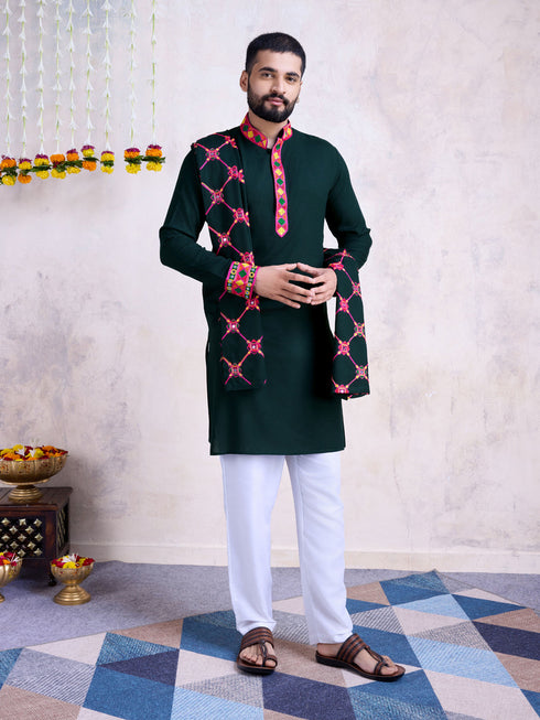 Green Kurta Rayon payjama
