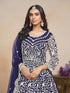 Blue Net Anarkali Dress Acy1234 Back View