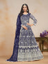 Blue Net Anarkali Dress Acy1234