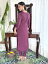 Burgundy Chanderi Pant Suit Acy1258 Closure View
